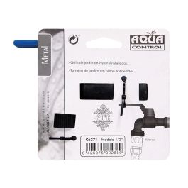 Aqua Control Grifo Antiheladas 1/2" Latón y Nylon Jardín Azul Negro
