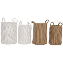 Juego de Cestas Home ESPRIT Blanco Beige Cuerda (2 Piezas) (2 Unidades) Precio: 80.78999995. SKU: B1HPJT2ETR