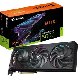 GIGABYTE GV-N5060AORUS E-8GD Tarjeta Gráfica AORUS GeForce RTX 5060 ELITE 8GB GDDR7 PCI-E 5.0 NVIDIA WINDFORCE 3 Ventiladores Precio: 393.59000032. SKU: B14LXL72BZ