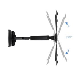 TooQ LP2355TN-B Soporte de Pared Articulado para TV 23-55" hasta 30kg VESA 75x75-400x400 con Pistón Gas y Cableado Negro