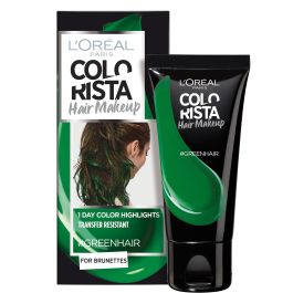 L'Oreal Paris, Colorista Hair Makeup, Tinte de cabello semipermanente,  #GREENHAIR, 30 ml Precio: 13.89999963. SKU: B1BR5539SS