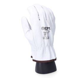 Guantes de Trabajo EDM Blanco Piel de vaca Transportes