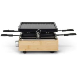 Livoo DOC311 Raclette para 4 personas, 800W, bandeja grill antiadherente extraíble, termostato regulable