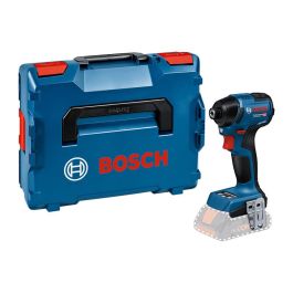 Bosch GDR 18V-220 C Akku-Drehschlagschrauber, Taladro Percutor de Pistola Profesional 18V, Sin Escobillas, 3 Velocidades, Par Máx. 220 Nm, 1/4", Color Azul, Incluye Funda