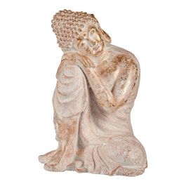 Buda Poliresina Sentado Relajado Blanco y Oro Ibergarden 35.5x54.5x42 cm Precio: 65.49999951. SKU: S3610554