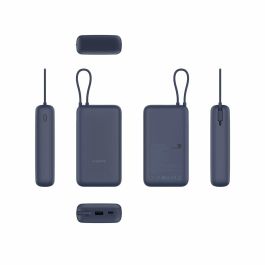 Xiaomi BHR8975GL Power Bank 20000mAh, 33W Carga Rápida Bidireccional con Cable USB-C Integrado y 3 Salidas - Azul