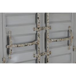 DKD Home Decor Botellero Vintage Gris Metal y MDF 41 x 157.5 x 76.5 cm