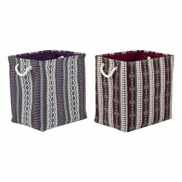 Cesta Indio DKD Home Decor Morado Burdeos 30 x 40 x 40 cm (2 Unidades) Precio: 27.98999951. SKU: S3039241