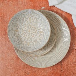 Plato Llano Beige Sahara Home Deco Factory diámetro 27