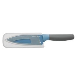 Berghoff 3950106 Cuchillo Cocinero con Pelador de Hierbas Azul 14 cm Antiadherente Mango Contorneado Funda Protectora