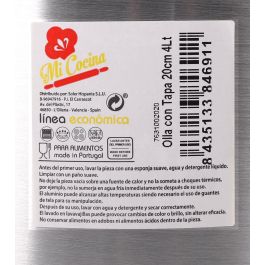 Mi Cocina Olla con Tapa de Aluminio 20 cm 4 Litros (8 Unidades)