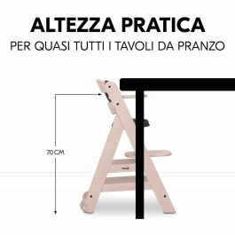Hauck HAU1715730458756 Trona BETA+ Evolutiva Madera FSC De 6 meses a 90 kg con Arnés de 5 puntos y Ruedas, Blanqueada
