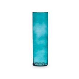 Jarrón de Cristal Cilíndrico Turquesa - 15 cm diámetro x 50 cm alto - Giftdecor Jarrón de Cristal Cilíndrico Turquesa - 15 cm diámetro x 50 cm alto - Giftdecor