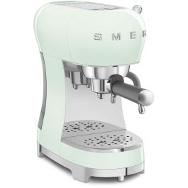 SMEG ECF02PGEU Máquina Espresso Manual 1.1L 1350W 15 Bar Vaporizador Doble Salida Dos Tazas Molido Verde Pastel