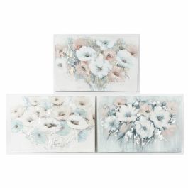 Cuadro Shabby DKD Home Decor Azul Rosa 3.5 x 80 x 120 cm (3 Unidades) Precio: 128.95000008. SKU: S3018376