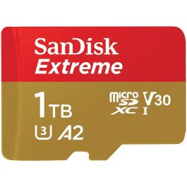 SanDisk Tarjeta de memoria Extreme 1TB microSDXC 190MB/s UHS-I U1 Clase 3 V30 con adaptador Precio: 141.69000054. SKU: B15T5ZAM3S