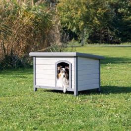 Natura - Caseta para perros - Clásica con techo plano