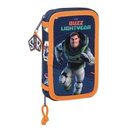 Plumier Doble Buzz Lightyear Azul marino (28 piezas) Plumier Doble Buzz Lightyear Azul marino (28 piezas)