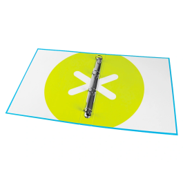 Antartik Carpeta A4 Forrada con 4 Anillas Redondas de 25 mm, Azul