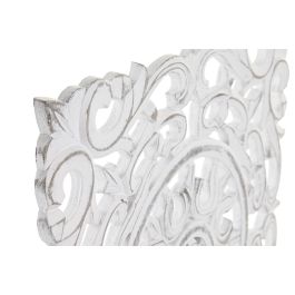 DKD Home Decor Decoración Indio Blanco Marron 7 x 47 x 39 cm MDF Metal Hecho a Mano (2 Unidades)