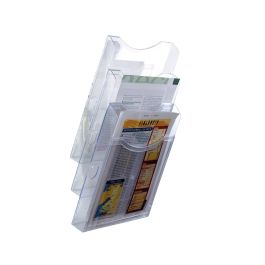 Archivo 2000 Expositor Mural Archiplay 3 Compartimentos Din A4 Vertical 105x235x445 mm Cristal Transparente