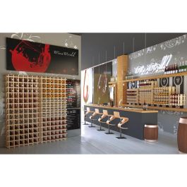 Astigarraga Botellero Evolutivo de Pino Macizo para 36 Botellas 75x22x75 cm