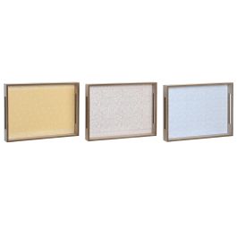 DKD Home Decor Bandeja Decorativa Estilo Shabby de MDF, Pack 3 Unidades en Colores Surtidos Rosa, Azul y Amarillo 40x30x5 cm Precio: 30.68999956. SKU: S3044620