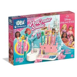 Clementoni 18202 Taller Bolígrafos Princesas Disney - Set para Crear Bolígrafos Personalizados con Accesorios y Pegatinas