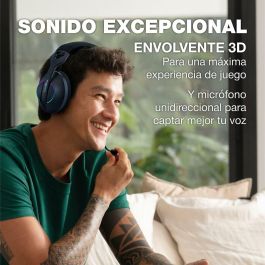 Coolbox Auriculares WB01 Inalámbricos Bluetooth 5.4 con Micrófono Extraíble y RGB - Blanco