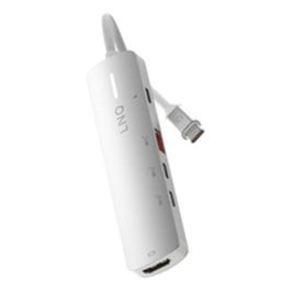 Hub USB Linq Byelements LQ49051 Blanco Gris