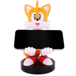 Exquisite Gaming Cable Guy Soporte Figura Tails Sonic 20cm para Mandos y Teléfonos