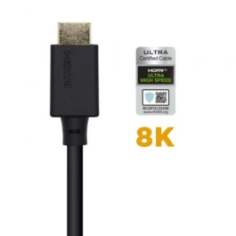 Aisens Cable HDMI V2.1 Premium Alta Velocidad HEC 8K@60Hz 48Gbps Macho-Macho Negro 3.0m