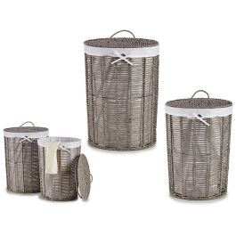 Set 2 Pongotodo Redondo Gris Kipit 44x56x44 cm, Tela y Mimbre Precio: 54.88999956. SKU: S3607329