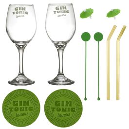 Cook Concept Caja-Libro para Gin Tonic 10 Piezas - Set Dolce Vita de Vidrio/Cristal