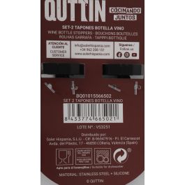 Quttin Set 2 Tapones para Botella de Vino (24 Cajas)