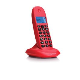 Motorola C1001 Teléfono DECT Inalámbrico con Identificador de Llamadas, Color Cereza