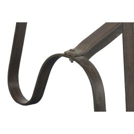 DKD Home Decor Banco Balines Natural Negro 152 x 41 x 46 cm Teca y Hierro