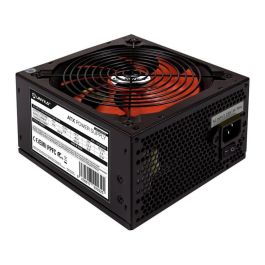 Unykach Uk210551 Fuente de Alimentación PC Gaming ATX 550W 2.31 con PFC Pasivo, ventilador 14cm. Conectores SATA/PCIe. Colores Negro y Rojo.