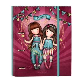 Carpeta de anillas Gorjuss Fireworks Granate (27 x 32 x 3.5 cm)