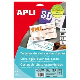 Tarjetas De Visita Apli Para Impresora Bordes Lisos C.Rectos 250G Mate 89X51Mm Blister 10H 100 Uds.(10610) Precio: 18.49999976. SKU: BIX10610