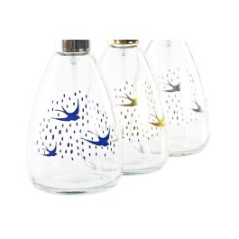 DKD Home Decor Dosificador Moderno 9x9x18 cm, 12 Unidades, Dorado, Azul Marino, Gris