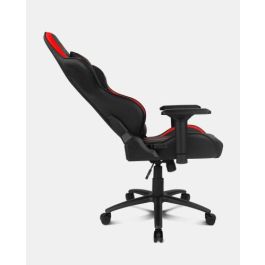 Drift DR350 Silla Gaming Ergonómica con Reposabrazos 4D, Pistón Clase 4 150kg, Respaldo Reclinable 90-135°, Cojines Lumbar/Cervical, Negro/Rojo