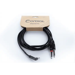 Cordial Cable Y Mini-Jack Estéreo En Ángulo / 2 Jacks Mono 3 M
