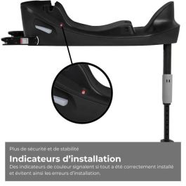 Cybex Base One Isofix ultracompacta compatible Aton S2 i-Size y Aton B2 i-Size - Instalación rápida 1 clic - Ligera (3,65 kg) - Negro