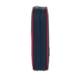 Plumier Doble F.C. Barcelona Corporativa Azul Granate 12.5 x 19.5 x 4 cm (28 piezas)