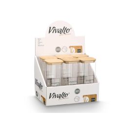 Tarro Borosilicato Tapa Bambu Spaghetti 2,1L Vivalto 10X25CM (12 Unidades) Tarro Borosilicato Tapa Bambu Spaghetti 2,1L Vivalto 10X25CM (12 Unidades)