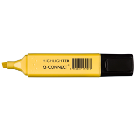 Q-connect Rotulador fluorescente pastel amarillo punta biselada trazo 1-5 mm