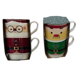 DKD Home Decor Taza Navidad Tradicional Porcelana 365ml Rojo Verde Blanco, Set de 2 Tazas Apto Microondas y Lavavajillas Precio: 35.88999997. SKU: B198M7NHGY