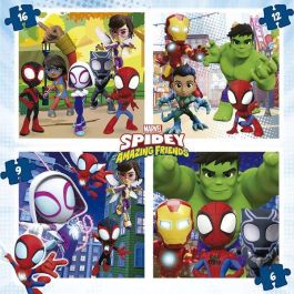 Educa Puzzles Progresivos 6-9-12-16 Piezas Spidey y sus Increíbles Amigos en Maletín