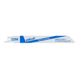 Wolfcraft 2298000 - Hojas de Sierra de Sable BIM para Metal, Corte Fino, 150mm, Profundidad 1-3mm, Pack 2